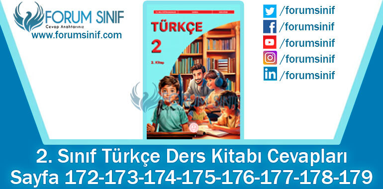 2. Sınıf Türkçe Ders Kitabı 172-173-174-175-176-177-178-179. Sayfa Cevapları 2. KİTAP 2. Sınıf Türkçe Ders Kitabı 172-173-174-175-176-177-178-179. Sayfa Cevapları 2. KİTAP