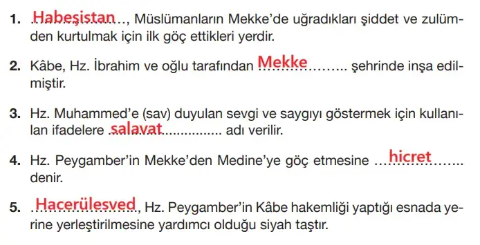 4. Sınıf Din Kültürü Ders Kitabı Sayfa 102 Cevapları MEB Yayınları 4. Sınıf Din Kültürü Ders Kitabı Sayfa 102 Cevapları MEB Yayınları