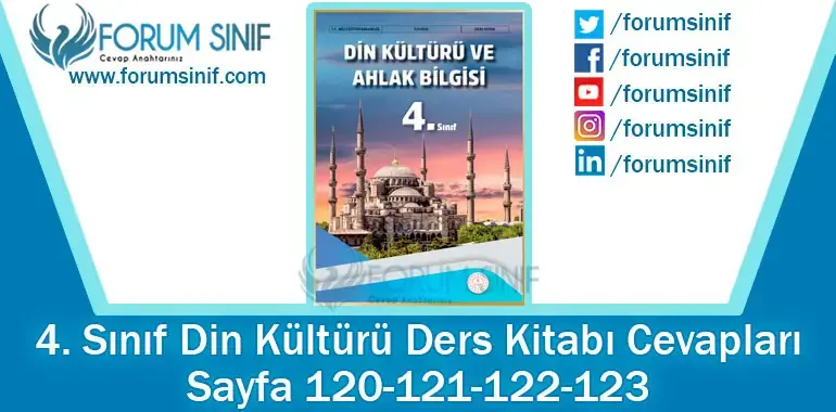 4. Sınıf Din Kültürü Ders Kitabı Sayfa 120-121-122-123. Cevapları MEB Yayınları 4. Sınıf Din Kültürü Ders Kitabı Sayfa 120-121-122-123. Cevapları MEB Yayınları