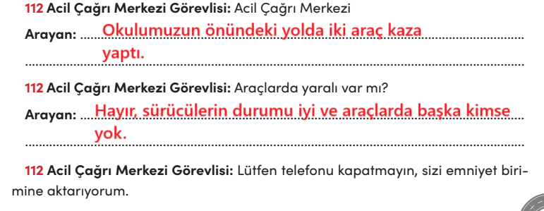 4. Sınıf Trafik Güvenliği Ders Kitabı Sayfa 65 Cevapları MEB Yayınları