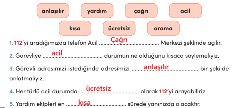 4. Sınıf Trafik Güvenliği Ders Kitabı Sayfa 66 Cevapları MEB Yayınları