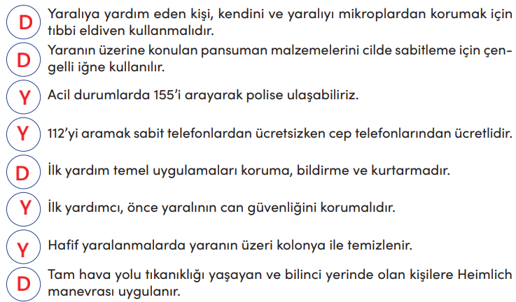4. Sınıf Trafik Güvenliği Ders Kitabı Sayfa 74 Cevapları MEB Yayınları