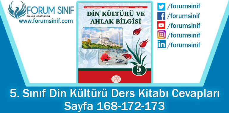 5. Sınıf Din Kültürü Ders Kitabı Sayfa 168-172-173. Cevapları MEB Yayınları