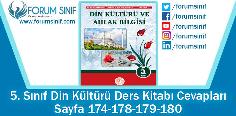 5. Sınıf Din Kültürü Ders Kitabı Sayfa 174-178-179-180. Cevapları MEB Yayınları