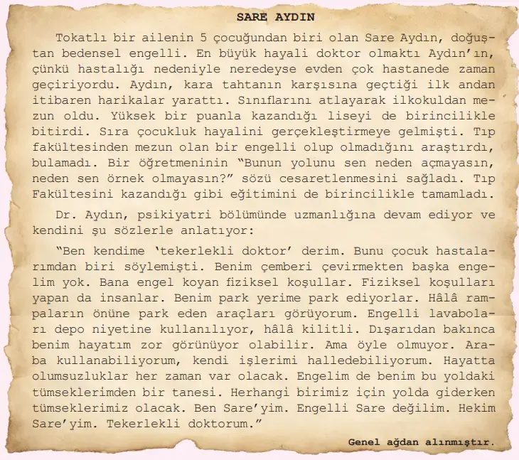 6. Sınıf Türkçe Ders Kitabı Sayfa 119 Cevapları MEB Yayınları 6. Sınıf Türkçe Ders Kitabı Sayfa 119 Cevapları MEB Yayınları