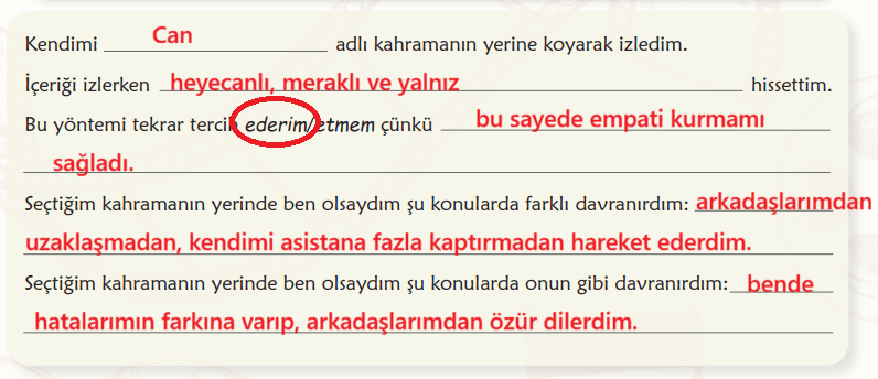 6. Sınıf Türkçe Ders Kitabı Sayfa 77 Cevapları MEB Yayınları