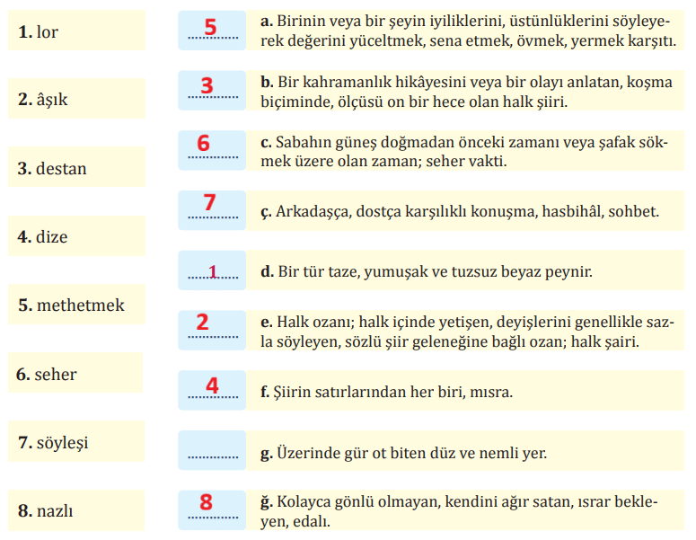 8. Sınıf Türkçe Ders Kitabı Sayfa 169 Cevapları MEB Yayınları