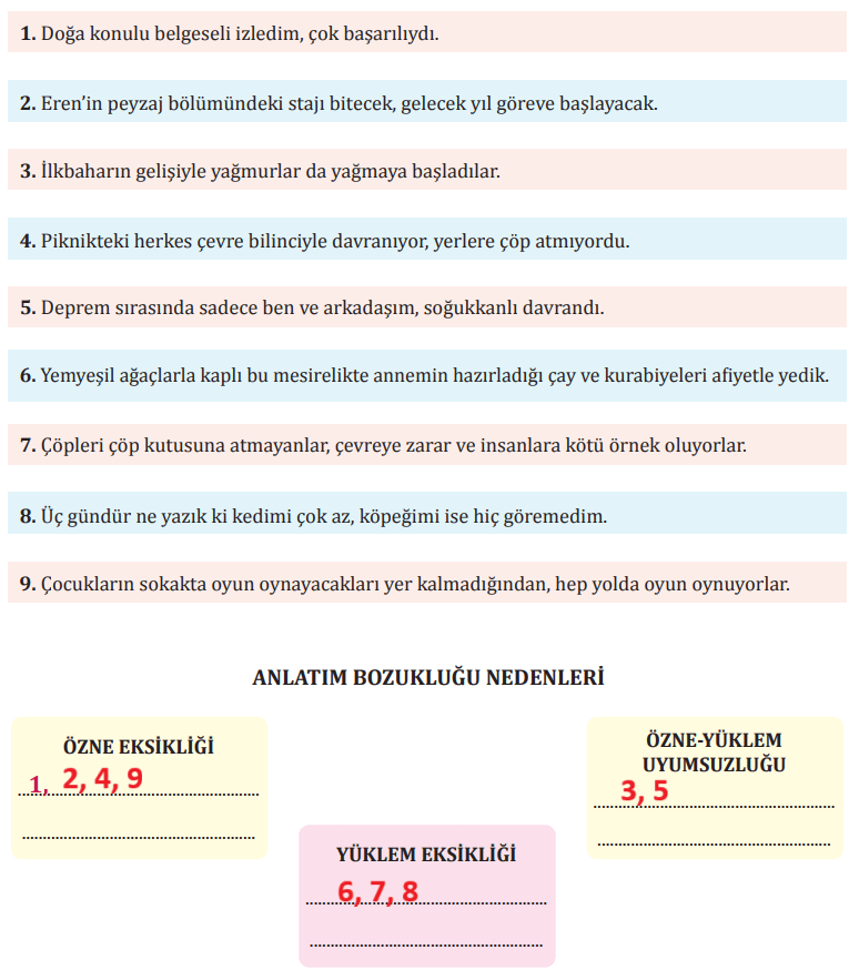 8. Sınıf Türkçe Ders Kitabı Sayfa 171 Cevapları MEB Yayınları