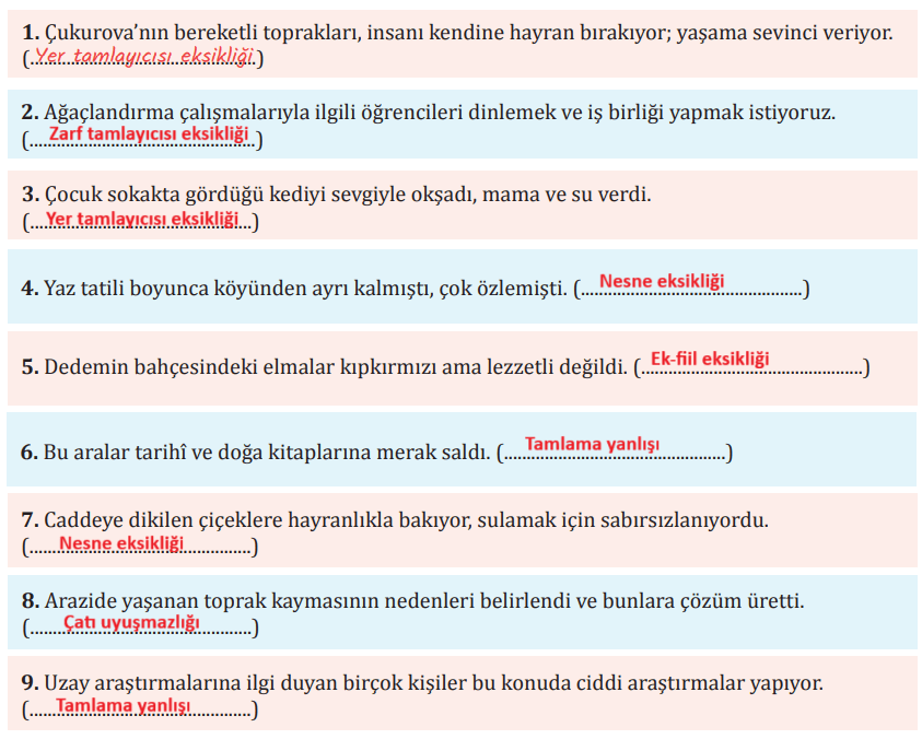8. Sınıf Türkçe Ders Kitabı Sayfa 178 Cevapları MEB Yayınları
