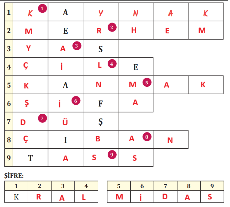 8. Sınıf Türkçe Ders Kitabı Sayfa 182 Cevapları MEB Yayınları