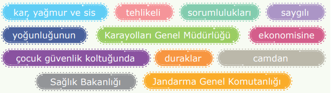 4. Sınıf Trafik Güvenliği Ders Kitabı Sayfa 54 Cevapları Anka Yayınevi 4. Sınıf Trafik Güvenliği Ders Kitabı Sayfa 54 Cevapları Anka Yayınevi
