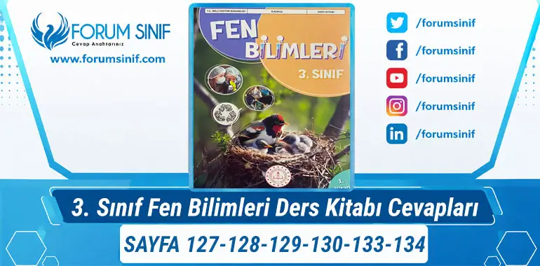 3. Sınıf Fen Bilimleri Ders Kitabı Sayfa 127-128-129-130-133-134 Cevapları 1. KİTAP 3. Sınıf Fen Bilimleri Ders Kitabı Sayfa 127-128-129-130-133-134 Cevapları 1. KİTAP