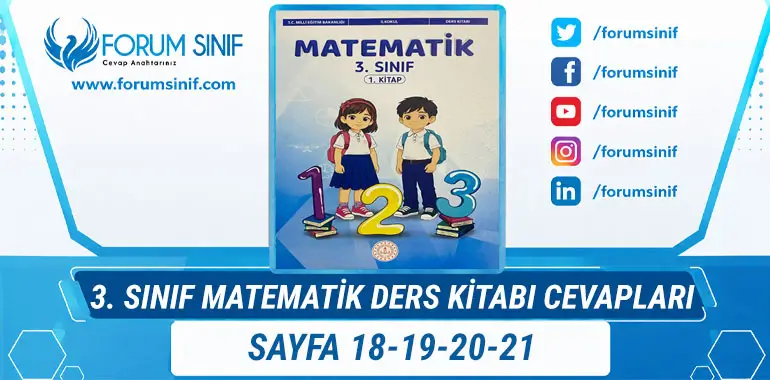 3. Sınıf Matematik Ders Kitabı Sayfa 18-19-20-21 Cevapları 1. Kitap