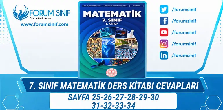 7. Sınıf Matematik Ders Kitabı Sayfa 25-26-27-28-29-30-31-32-33-34 Cevapları 1. Kitap 7. Sınıf Matematik Ders Kitabı Sayfa 25-26-27-28-29-30-31-32-33-34 Cevapları 1. Kitap