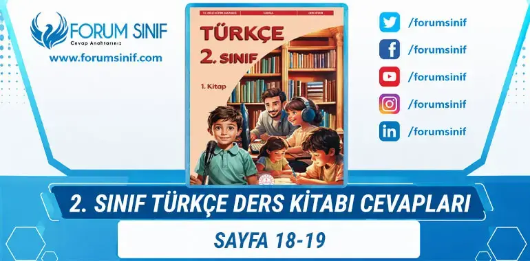 2. Sınıf Türkçe Ders Kitabı Sayfa 18-19 Cevapları 1. KİTAP