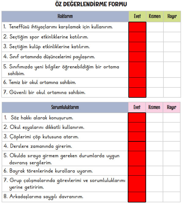3. Sınıf Hayat Bilgisi Ders Kitabı Sayfa 32 Cevapları Birinci Kitap