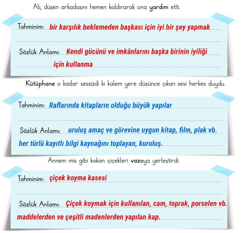 3. Sınıf Türkçe Ders Kitabı Sayfa 55 Cevapları MEB Yayınları