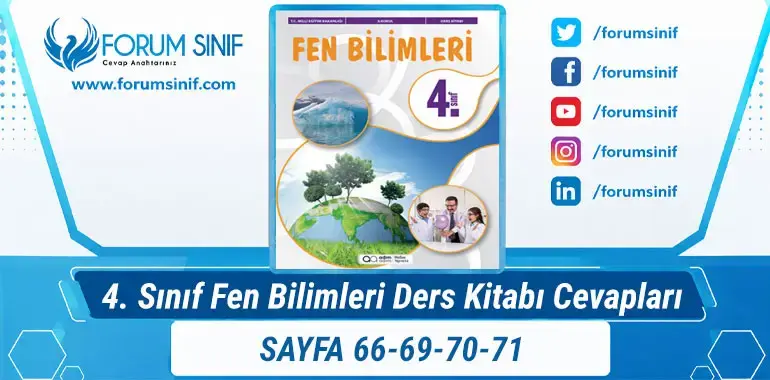 4. Sınıf Fen Bilimleri Ders Kitabı Sayfa 66-69-70-71. Cevapları Adım Adım Yayıncılık