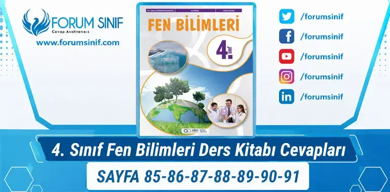 4. Sınıf Fen Bilimleri Ders Kitabı Sayfa 85-86-87-88-89-90-91. Cevapları Adım Adım Yayıncılık 4. Sınıf Fen Bilimleri Ders Kitabı Sayfa 85-86-87-88-89-90-91. Cevapları Adım Adım Yayıncılık