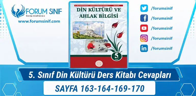 5. Sınıf Din Kültürü Ders Kitabı Sayfa 163-164-169-170 Cevapları MEB Yayınları 5. Sınıf Din Kültürü Ders Kitabı Sayfa 163-164-169-170 Cevapları MEB Yayınları