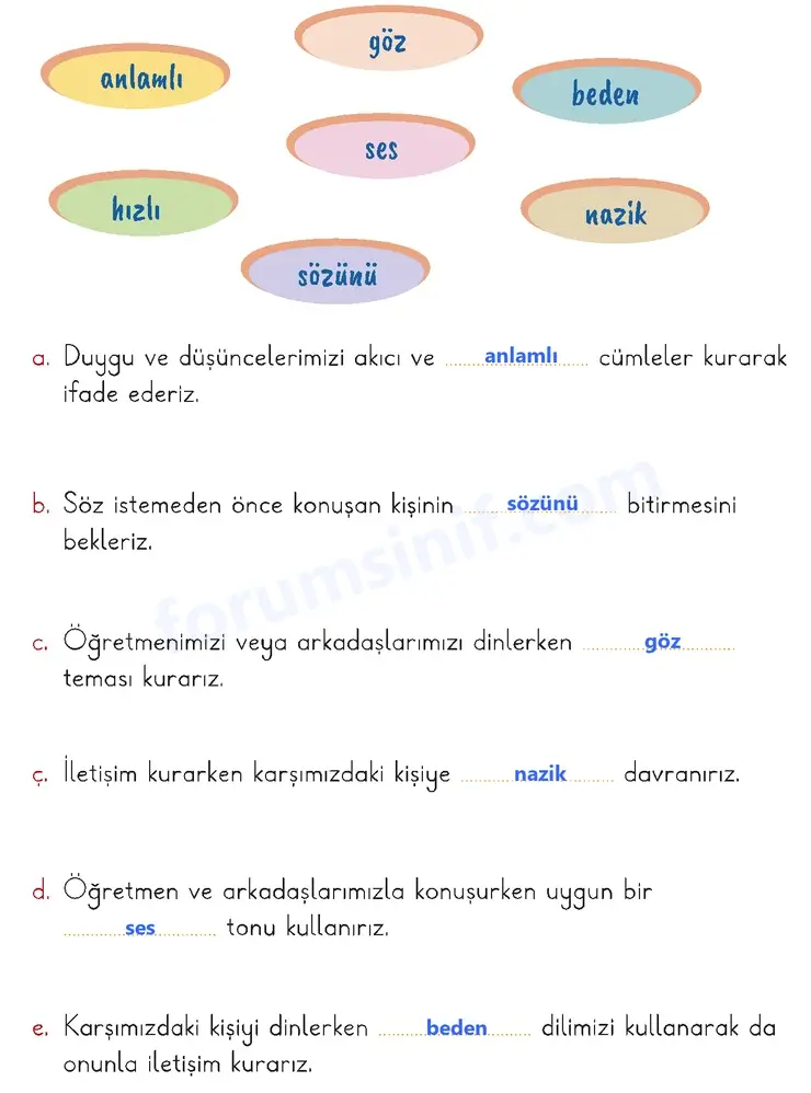 2. Sınıf Hayat Bilgisi Sayfa 41 Cevapları 1. Kitap 2. Sınıf Hayat Bilgisi Sayfa 41 Cevapları 1. Kitap