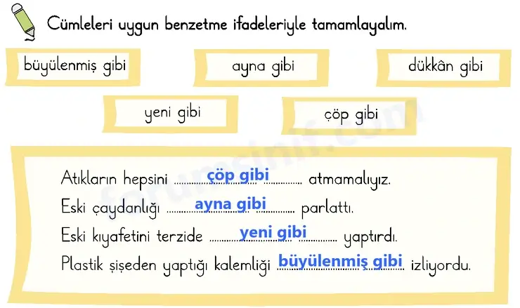 2. Sınıf Türkçe Sayfa 109 Cevapları 1. Kitap - 2 2. Sınıf Türkçe Sayfa 109 Cevapları 1. Kitap - 2