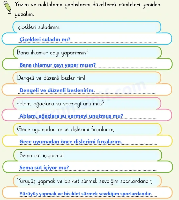 2. Sınıf Türkçe Sayfa 131 Cevapları 1. Kitap - 2