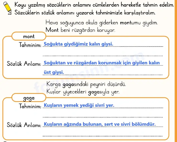 2. Sınıf Türkçe Sayfa 44 Cevapları 1. Kitap 2. Sınıf Türkçe Sayfa 44 Cevapları 1. Kitap