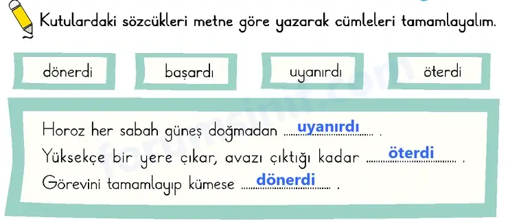 2. Sınıf Türkçe Sayfa 51 Cevapları 1. Kitap - 3 2. Sınıf Türkçe Sayfa 51 Cevapları 1. Kitap - 3