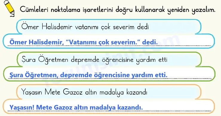 2. Sınıf Türkçe Sayfa 55 Cevapları 1. Kitap - 3