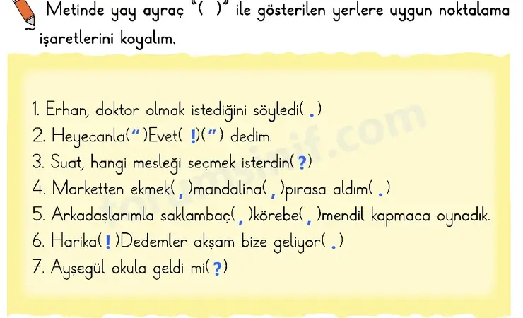 2. Sınıf Türkçe Sayfa 77 Cevapları 1. Kitap