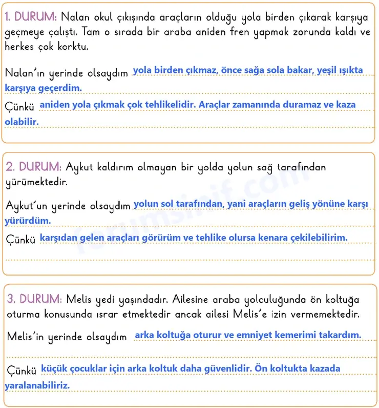 3. Sınıf Hayat Bilgisi Sayfa 73 Cevapları 1. Kitap 3. Sınıf Hayat Bilgisi Sayfa 73 Cevapları 1. Kitap