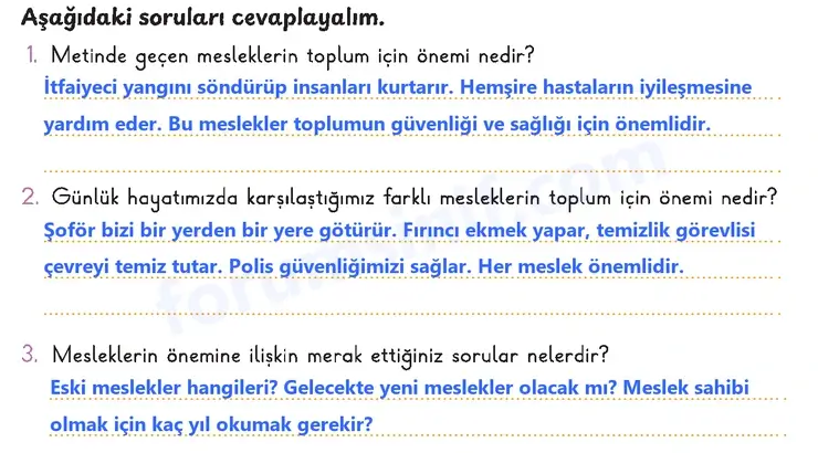 3. Sınıf Hayat Bilgisi Sayfa 95 Cevapları 1. Kitap 3. Sınıf Hayat Bilgisi Sayfa 95 Cevapları 1. Kitap