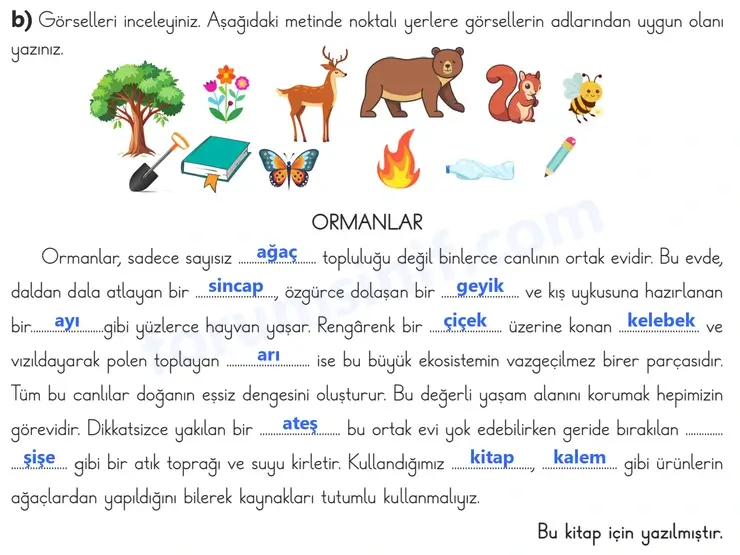 3. Sınıf Türkçe Sayfa 104 Cevapları 1. Kitap - 4