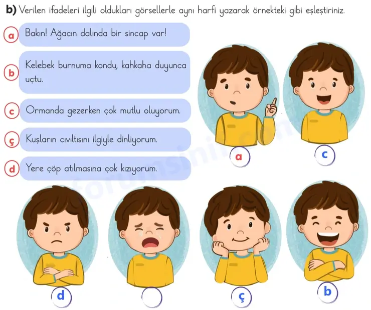 3. Sınıf Türkçe Sayfa 105 Cevapları 1. Kitap