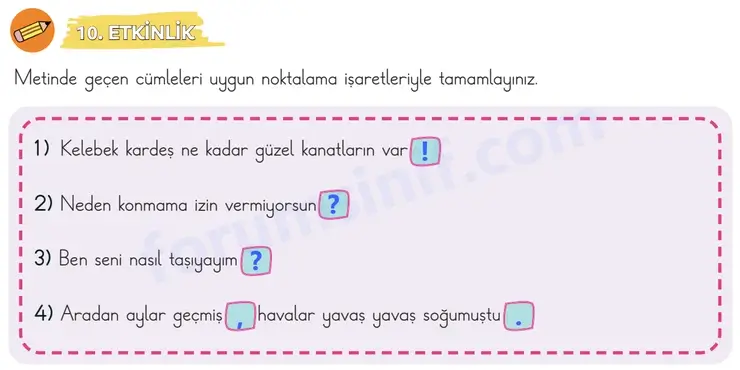 3. Sınıf Türkçe Sayfa 25 Cevapları 1. Kitap - 2