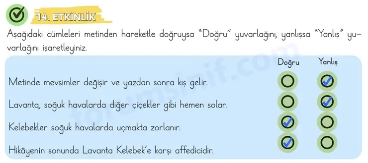 3. Sınıf Türkçe Sayfa 26 Cevapları 1. Kitap - 3