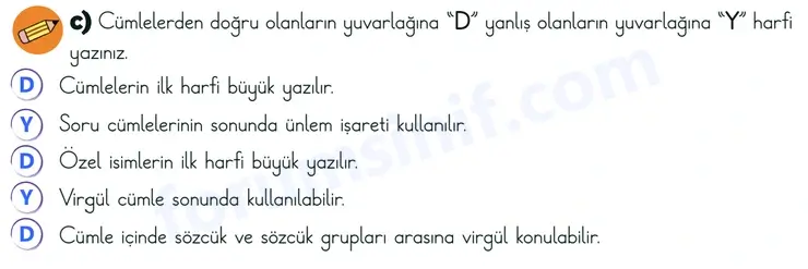 3. Sınıf Türkçe Sayfa 55 Cevapları 1. Kitap - 2