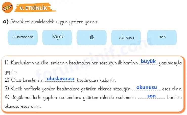 3. Sınıf Türkçe Sayfa 94 Cevapları 1. Kitap 3. Sınıf Türkçe Sayfa 94 Cevapları 1. Kitap