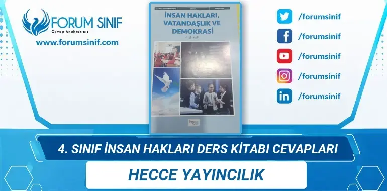 4. Sınıf İnsan Hakları Ders Kitabı Cevapları Hecce Yayıncılık 4. Sınıf İnsan Hakları Ders Kitabı Cevapları Hecce Yayıncılık