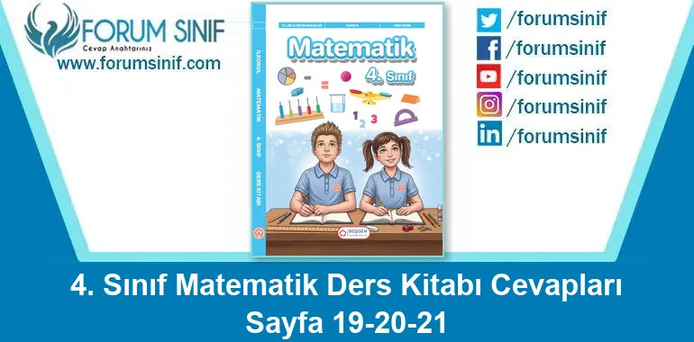 4. Sınıf Matematik Ders Kitabı Sayfa 19-20-21 Cevapları Beşgen Yayıncılık 4. Sınıf Matematik Ders Kitabı Sayfa 19-20-21 Cevapları Beşgen Yayıncılık