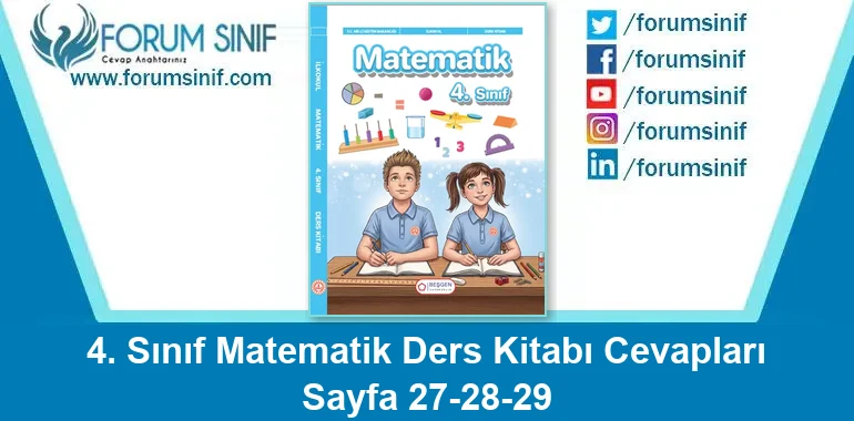 4. Sınıf Matematik Ders Kitabı Sayfa 27-28-29 Cevapları Beşgen Yayıncılık 4. Sınıf Matematik Ders Kitabı Sayfa 27-28-29 Cevapları Beşgen Yayıncılık