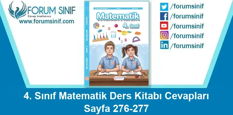 4. Sınıf Matematik Ders Kitabı Sayfa 276-277 Cevapları Beşgen Yayıncılık 4. Sınıf Matematik Ders Kitabı Sayfa 276-277 Cevapları Beşgen Yayıncılık