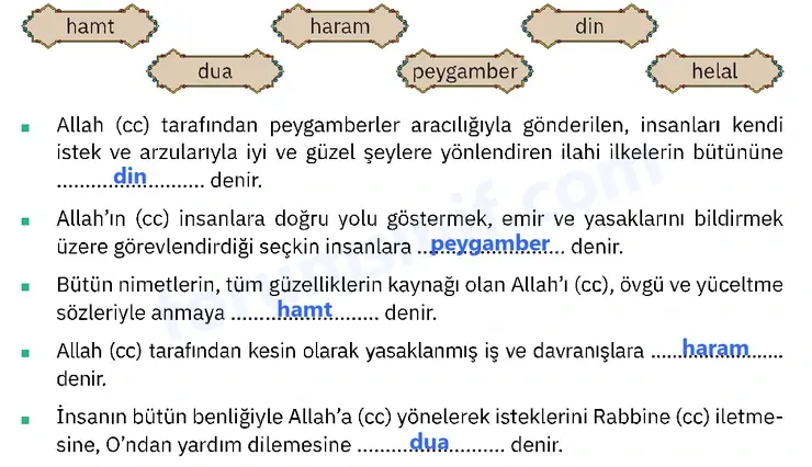 4. Sınıf Din Kültürü Ders Kitabı Sayfa 36 Cevapları SDR İpekyolu Yayıncılık 4. Sınıf Din Kültürü Ders Kitabı Sayfa 36 Cevapları SDR İpekyolu Yayıncılık