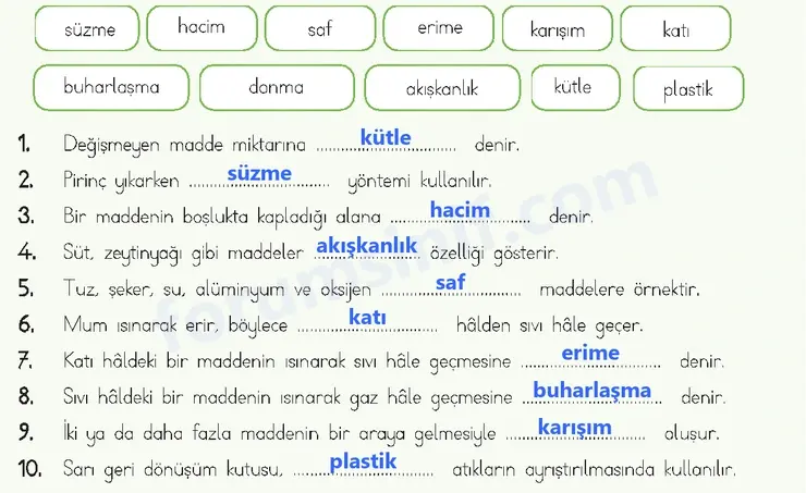4. Sınıf Fen Bilimleri Ders Kitabı Sayfa 133 Cevapları MEB Yayınları - 2