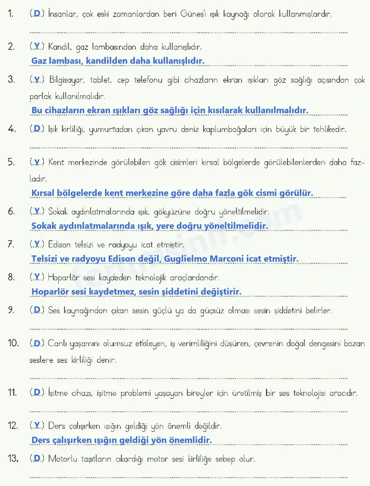 4. Sınıf Fen Bilimleri Ders Kitabı Sayfa 174 Cevapları MEB Yayınları 4. Sınıf Fen Bilimleri Ders Kitabı Sayfa 174 Cevapları MEB Yayınları