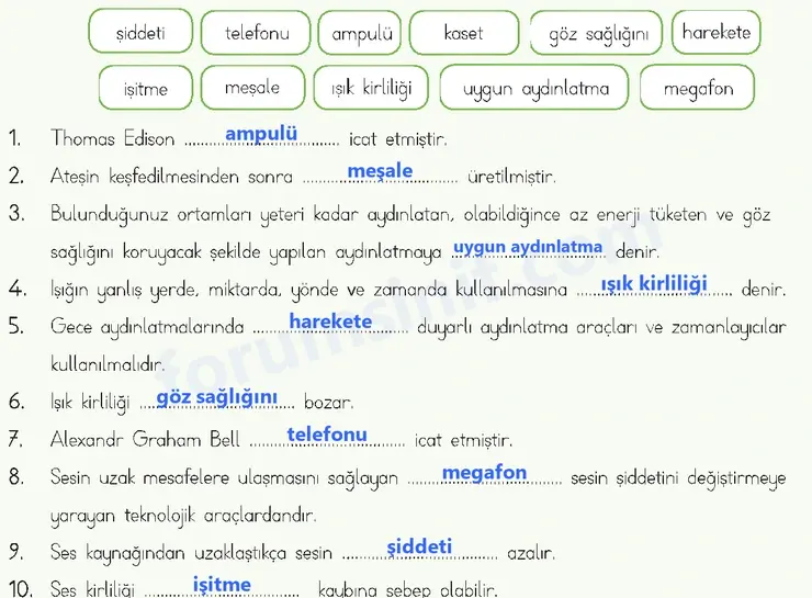 4. Sınıf Fen Bilimleri Ders Kitabı Sayfa 175 Cevapları MEB Yayınları 4. Sınıf Fen Bilimleri Ders Kitabı Sayfa 175 Cevapları MEB Yayınları