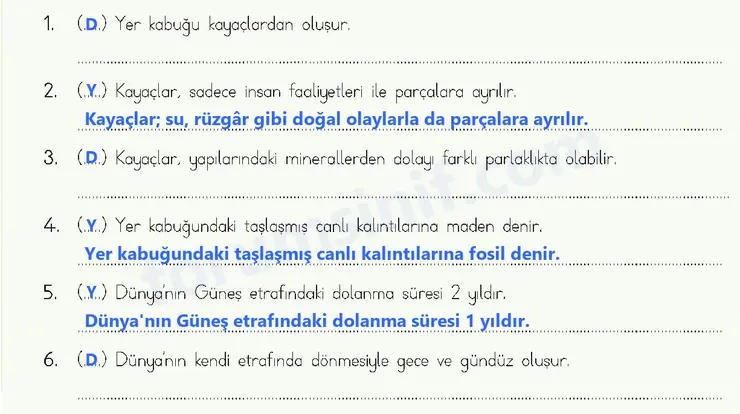 4. Sınıf Fen Bilimleri Ders Kitabı Sayfa 39 Cevapları MEB Yayınları - 2