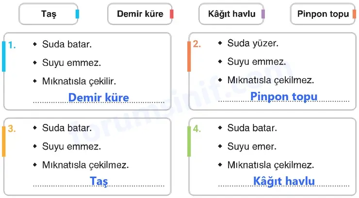 4. Sınıf Fen Bilimleri Sayfa 127 Cevapları Adım Adım