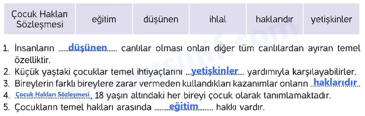 4. Sınıf İnsan Hakları Ders Kitabı Sayfa 18 Cevapları Hecce Yayıncılık 4. Sınıf İnsan Hakları Ders Kitabı Sayfa 18 Cevapları Hecce Yayıncılık